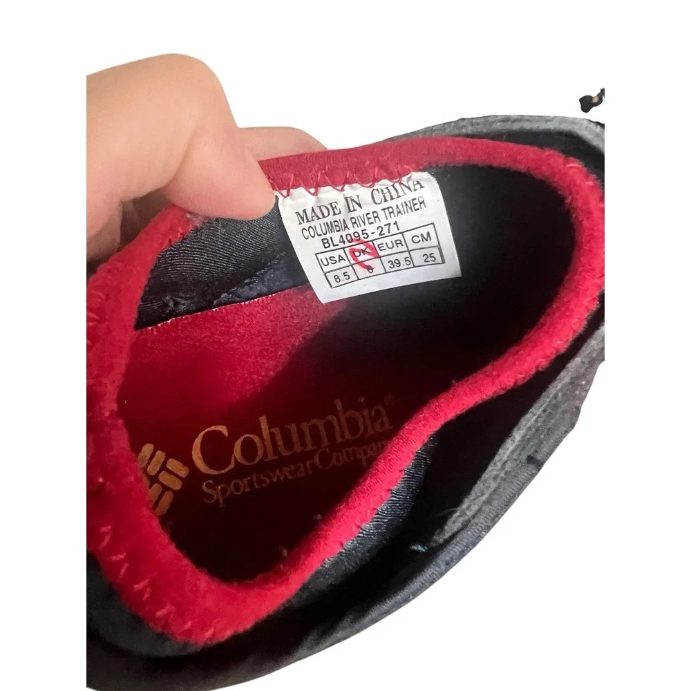 COLUMBIA Mens Red, Navy & Tan Suede ‎ Water Shoes Snake River Trainer Size 8.5